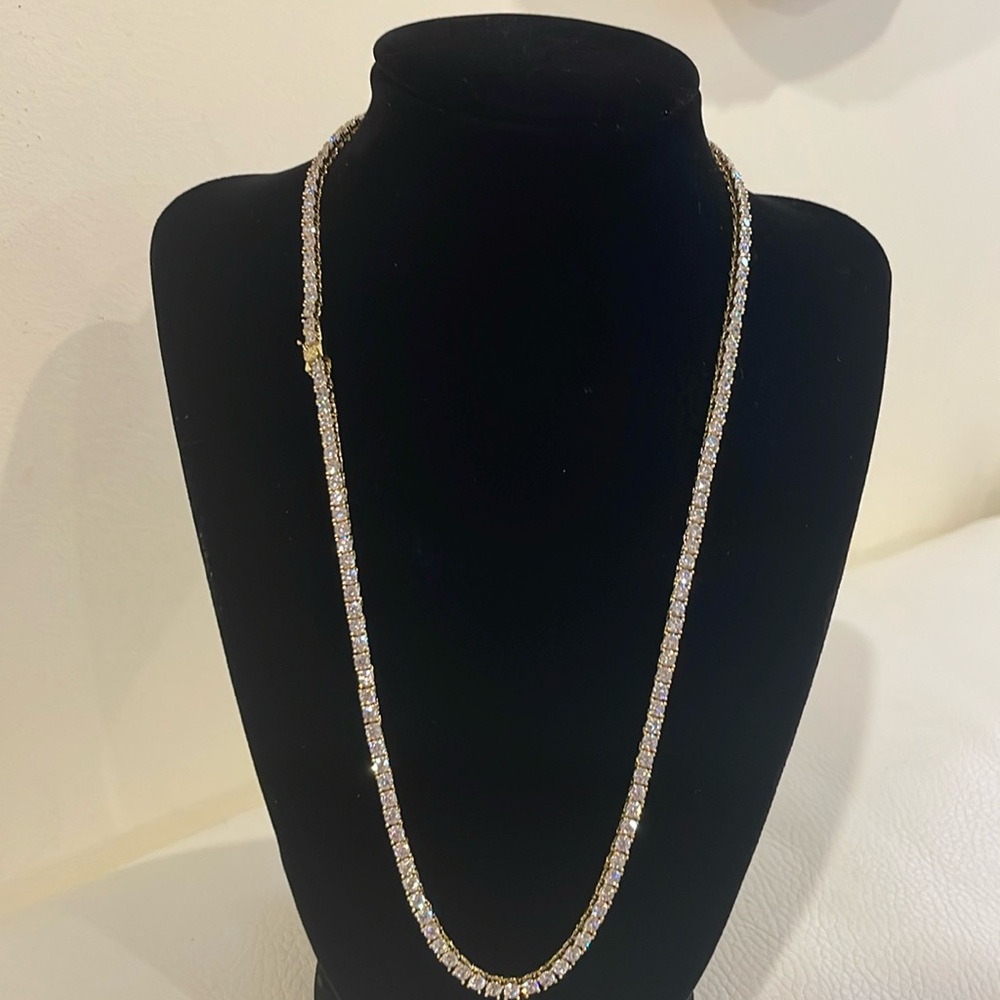 20” inches Sterling Silver tennis chain for men